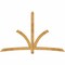 Ekena Millwork Davenport Rough Sawn Timber Gable Bracket, Western Red Cedar, 96"W x 60"H x 4"D x 4"F, 15/12 Pitch GBW096X60X0404DAV00RWR - alternate 1